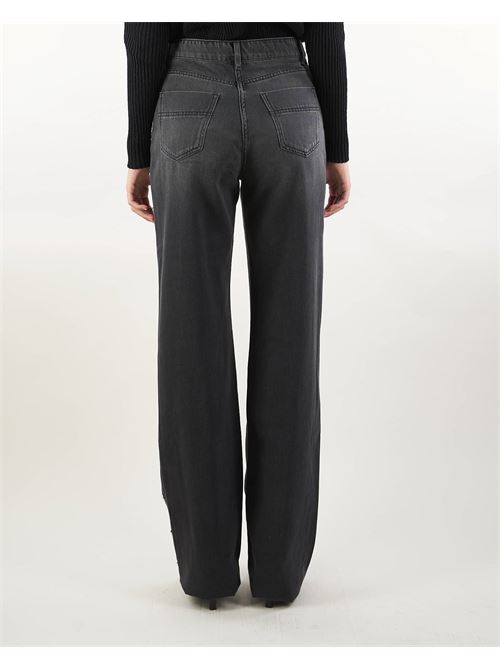 Straight cotton jeans with buttons on the sides Elisabetta Franchi ELISABETTA FRANCHI | Jeans | PJ28N46E2102